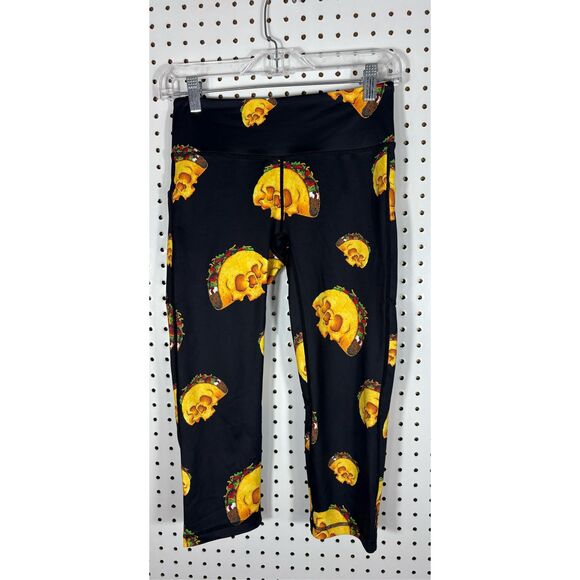 Feed Me Fight Me taco skulls capri leggings size S - Picture 1 of 7